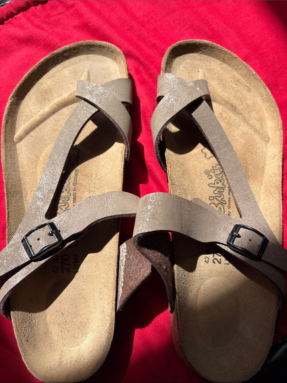 Women’s Brown Strappy Comfort Sandals with Adjustable Buckles - Picture 4 of 5